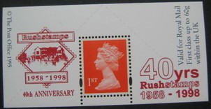 1998 GB - Boots Label - Rushstamps 40th Anniversary MNH